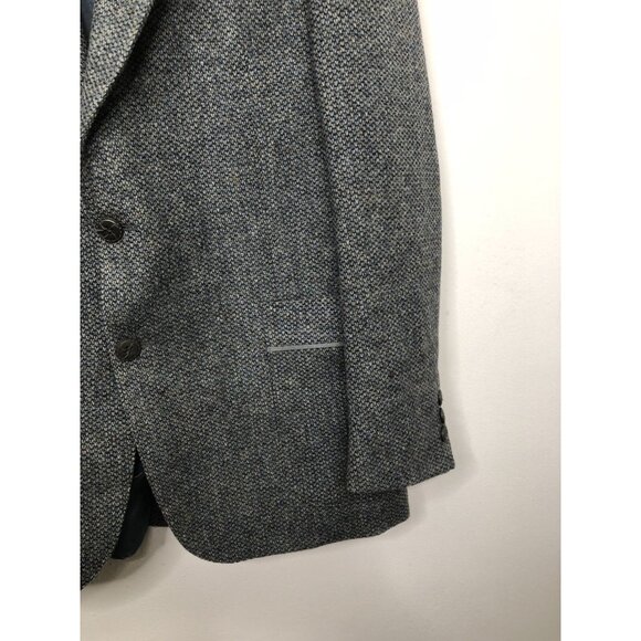 Haymarket Shetland Tip Top British Wool Men's 38 Blazer Tweed Blue Gray - Picture 4 of 7